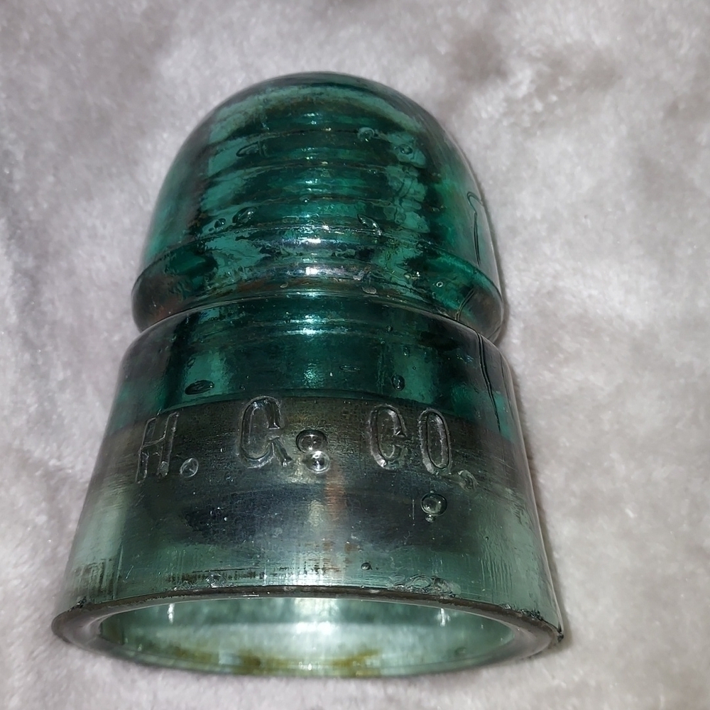 1887-94 Hemingray H.G. CO. #21 CD145 Aqua Blue Glass Insulator